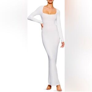 SKIMS White Long Sleeve Dress Large